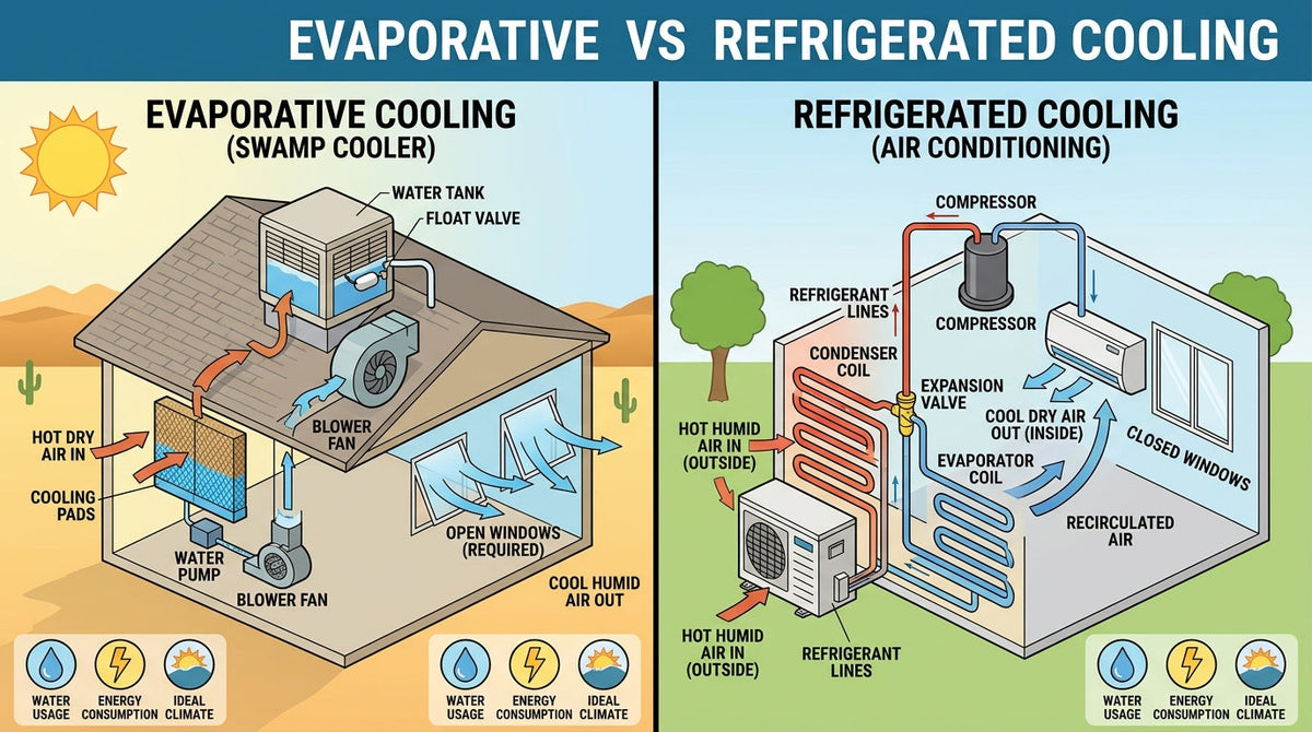 Evaporative vs Refrigerated Cooling: Which Suits Your Home?