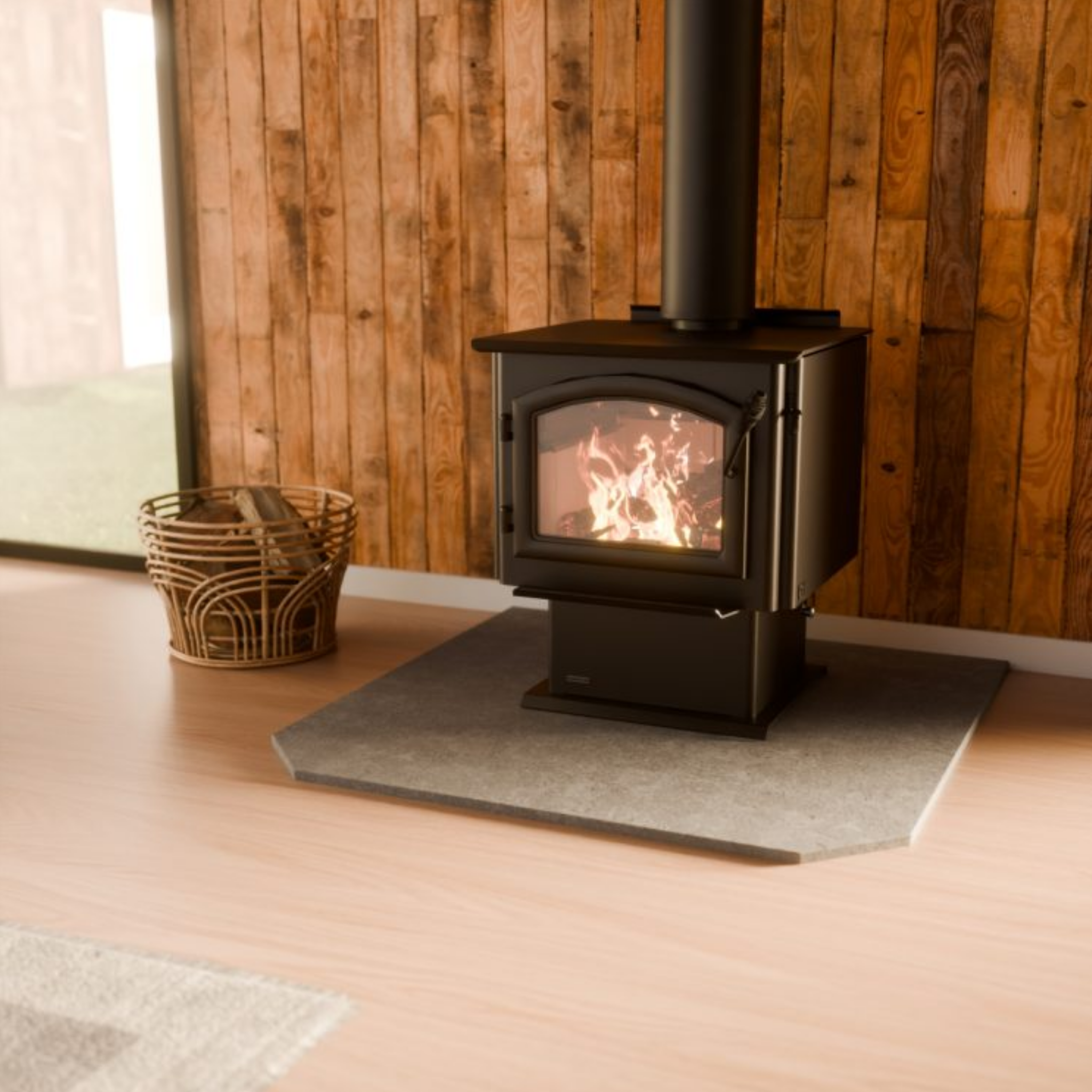 Flat Wall Square Granite Hearth 1250×1250
