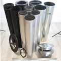 6" DEFAULT SOLID FLUE KIT BLACK 4MTR