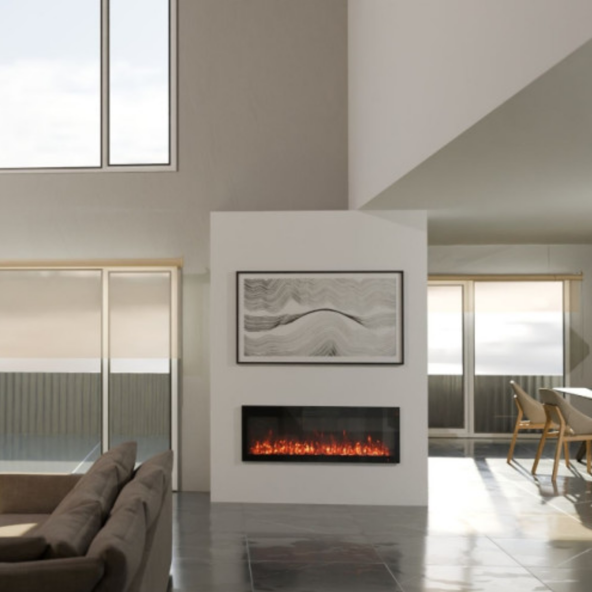 VisionLINE Linear – Electric Wall Fireplace